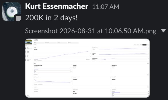 Client Slack message
